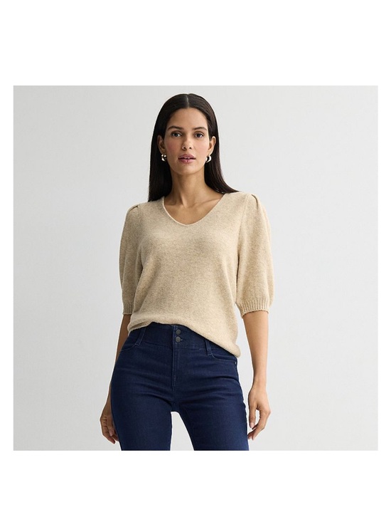 Nine West Tops - Nine West V-Neck Puff Sleeve Top
